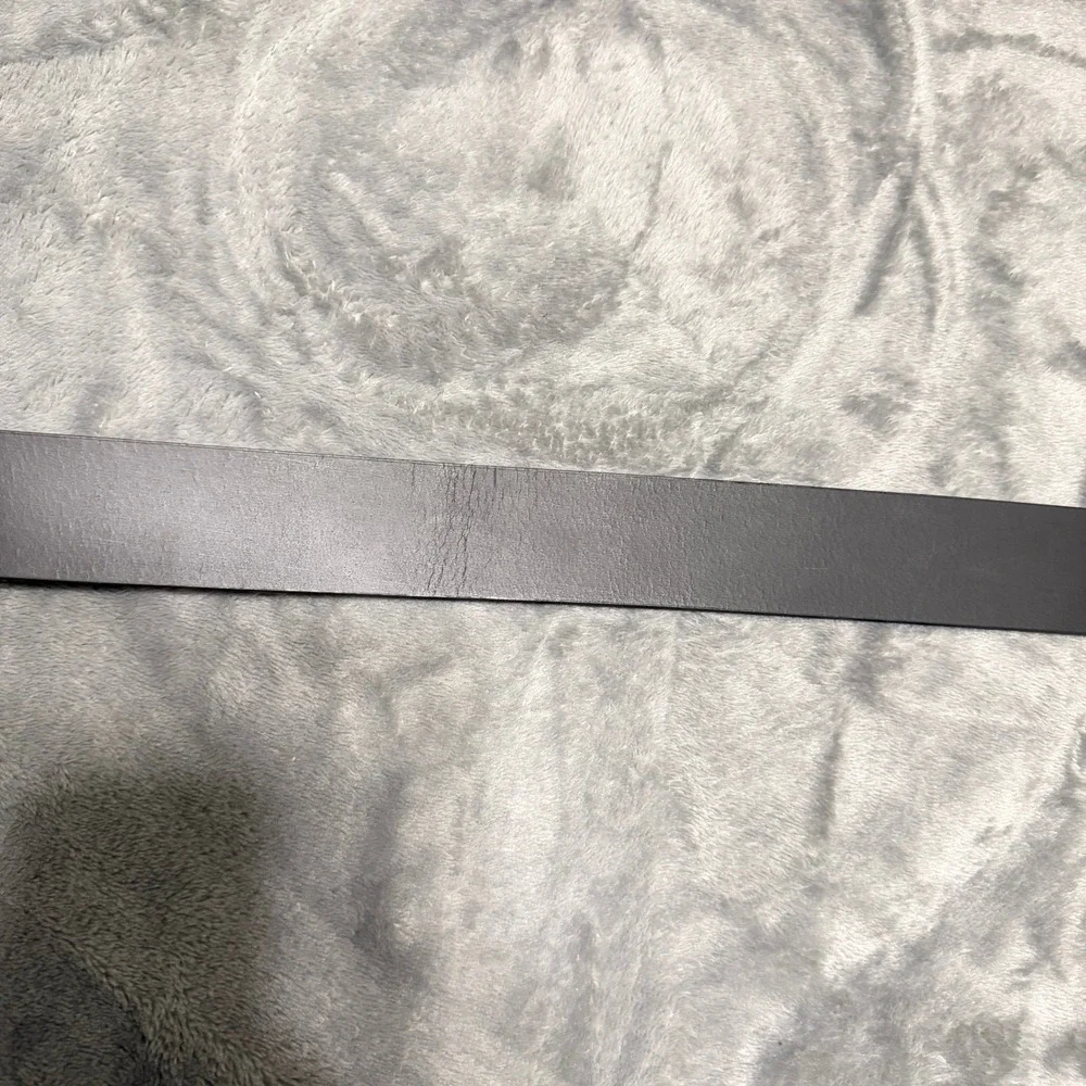 Carhartt Mens Size 42 Black Full Grain Leather Belt Silver Buckle Classic